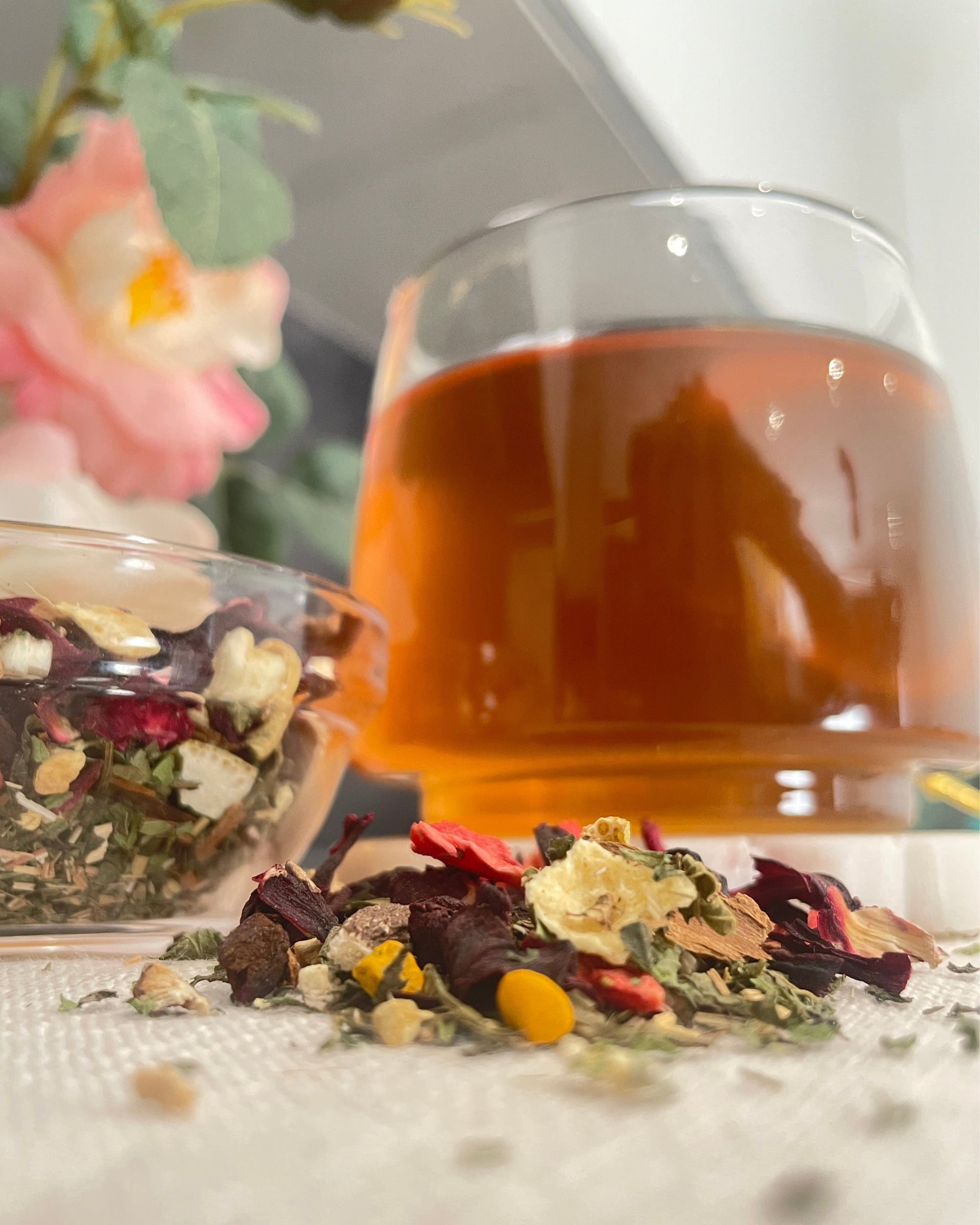 GLOWMONE | Organic Herbal Tea, Calm & Balance Blend | Loose Leaf